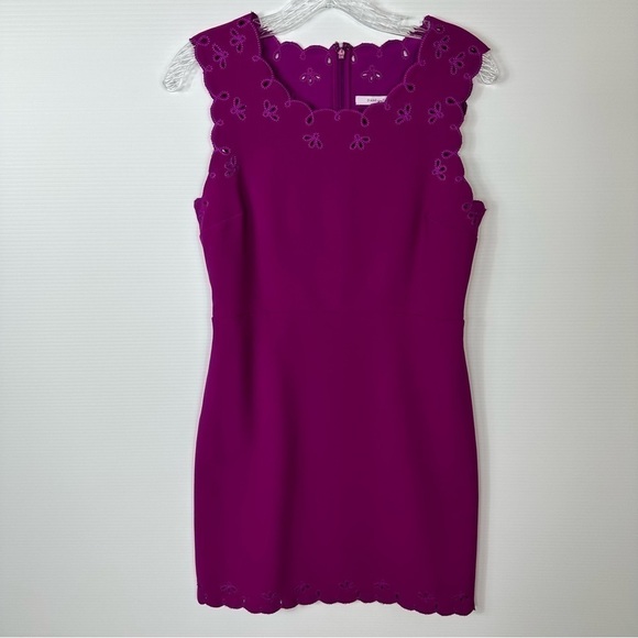 Diane von Furstenberg Dress Sz 6 Caralyn Cutout A-Line Magenta - Picture 6 of 16